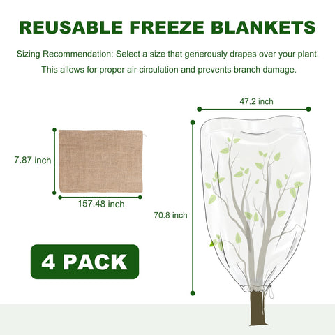 SDLDEER burlap tree wrap keeps trunks protected from cold and animal damage.