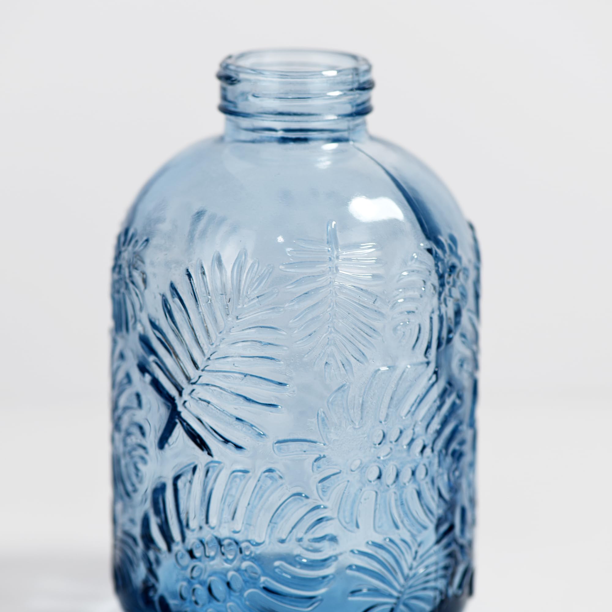 SDlumeiy blue glass plant sprayer adds style while misting delicate greens.