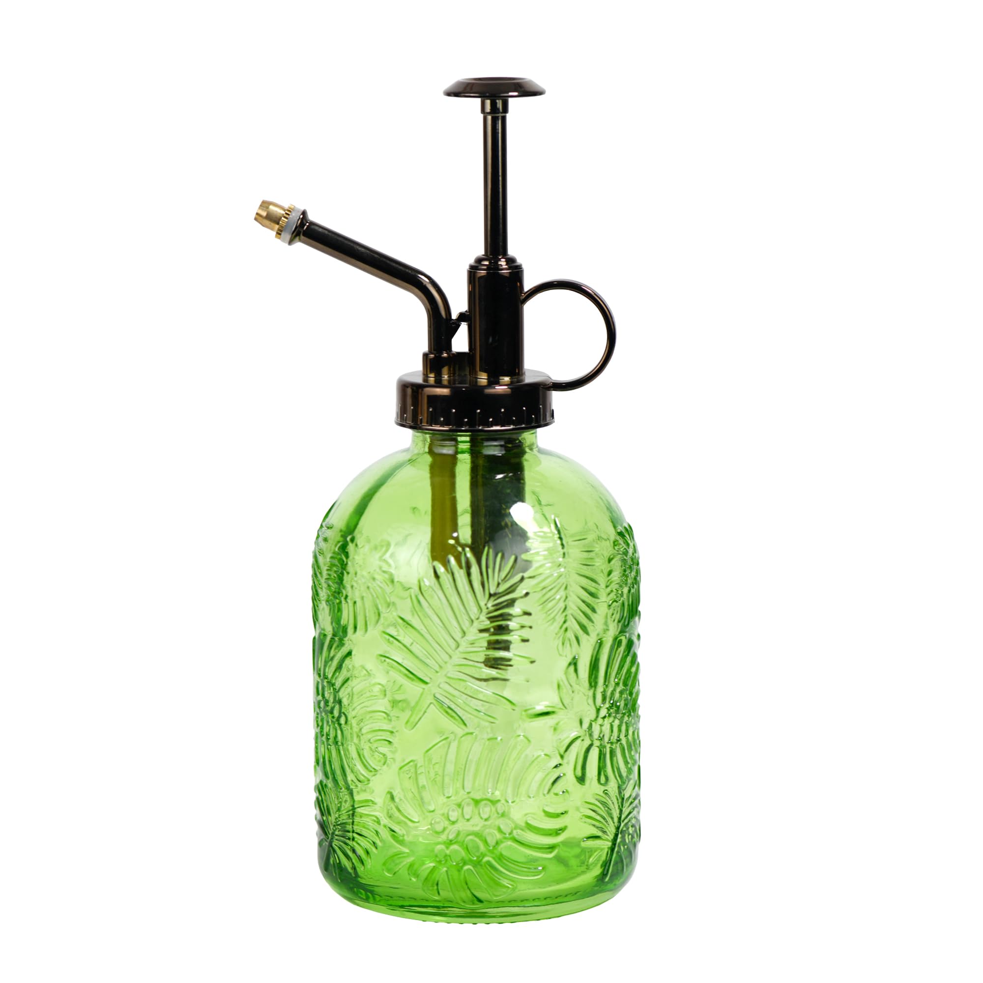 SDlumeiy glass plant spray bottle with leaf print for precise misting