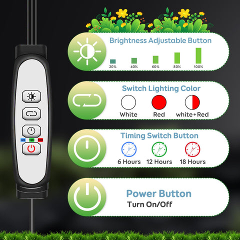 SDOVUERC 15W high-output light boosts growth of seedlings and succulents.