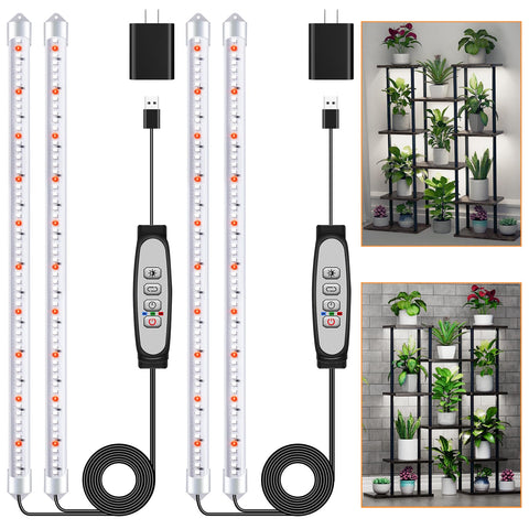 SDOVUERC 2-bars grow light strip pack for indoors, supporting healthy plant growth