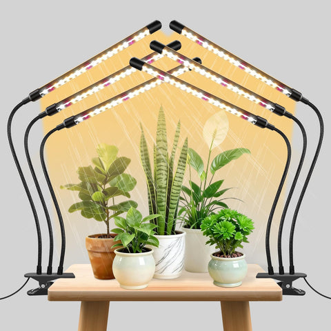 SDOVUERC 3head plant lights clip: versatile clip-on positioning for seedling growth.
