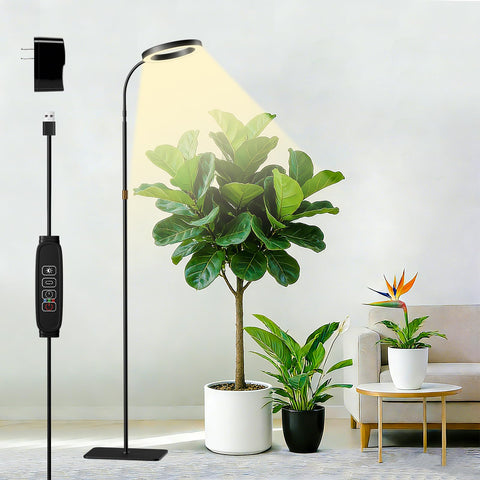 SDOVUERC full-spectrum grow light with ring-design enhances decor and plant health