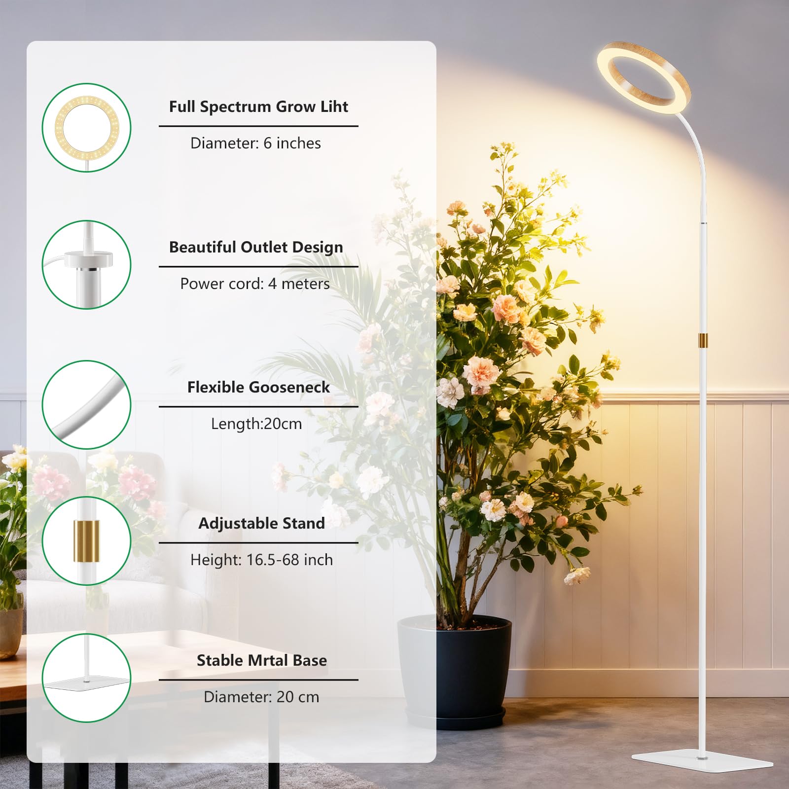 SDOVUERC grow light integrates into home decor while nurturing indoor plants