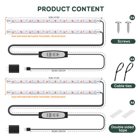 SDOVUERC grow light on shelf demonstrates easy shelf or wall mounting for flexible setups