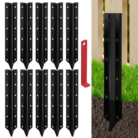 SDSNTE 10-pack fence post repair stakes for quick fixes on damaged wooden posts.
