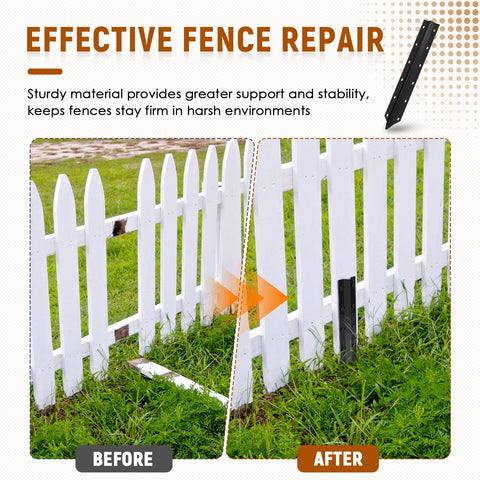 SDSNTE heavy-duty 14ga steel post support strengthens fences with durable steel construction.