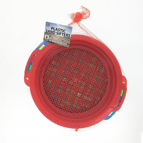 SE red 8.5-inch sifting pan for fast sand separation.