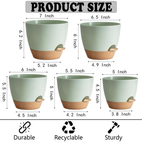 SE SUN-E planter with drainage holes and reservoir helps prevent overwatering.