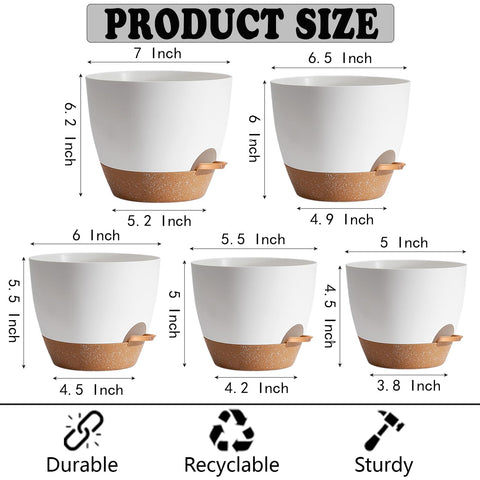 SE SUN-E 6-inch white planter highlighting bottom drainage and lip