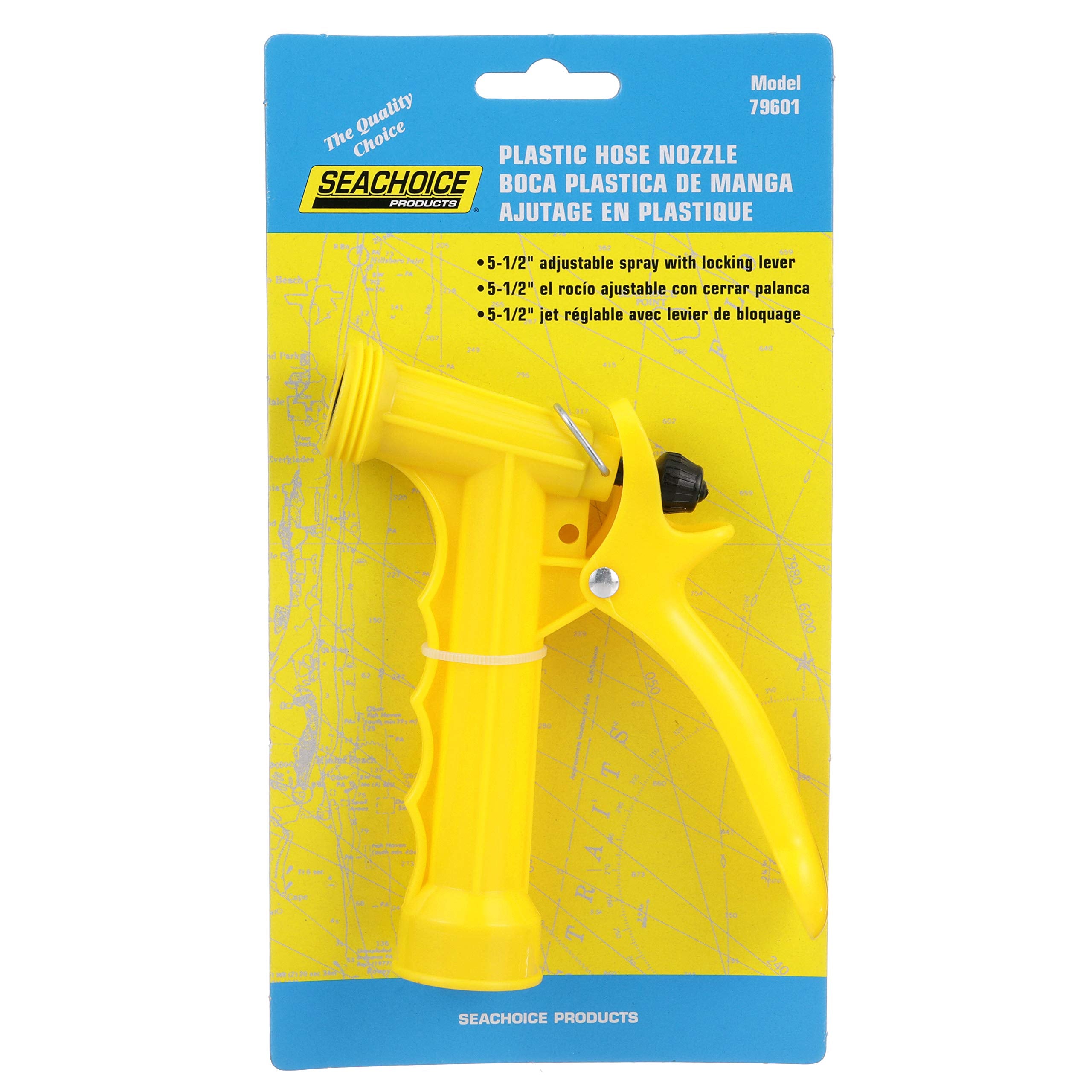 SEACHOICE yellow finish hose nozzle for easy visibility