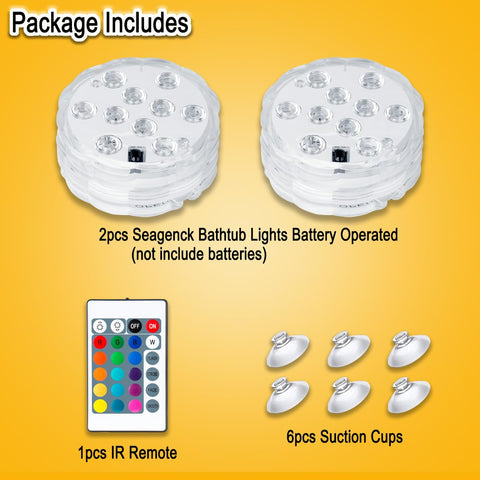 Waterproof battery-operated light by Seagenck for wet areas