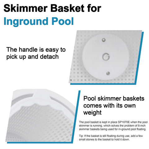 Seaiyomg skimmer basket tool-free-install—swap in seconds.