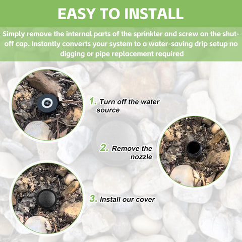 Seaiyomg sprinkler head cap set helps keep top leaks under control
