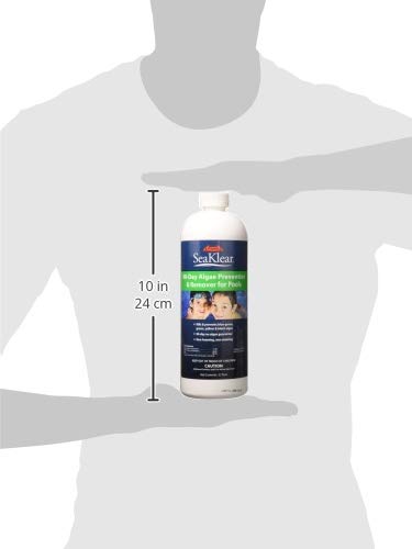 SeaKlear copper-based treatment close-up emphasizes strong algae control