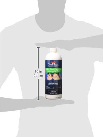 SeaKlear copper-based treatment close-up emphasizes strong algae control