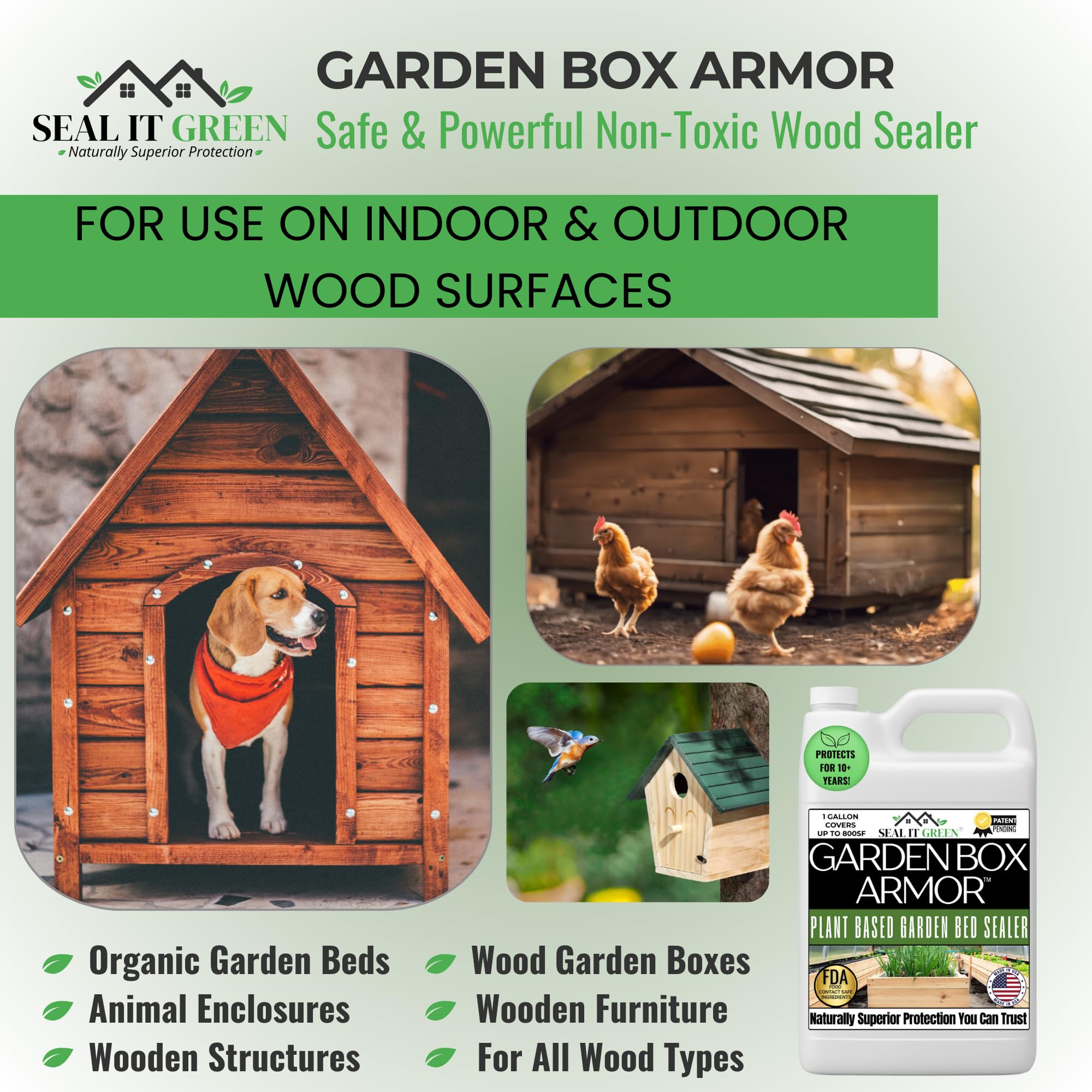 Offers deep penetration for up to 200 square feet of coverage