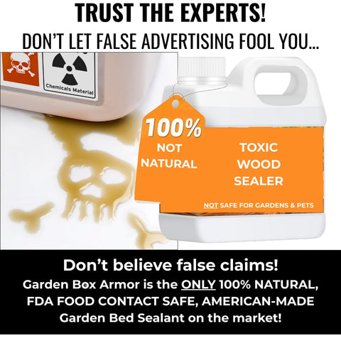 Garden Box Sealer penetrates wood fibers to block moisture and wear