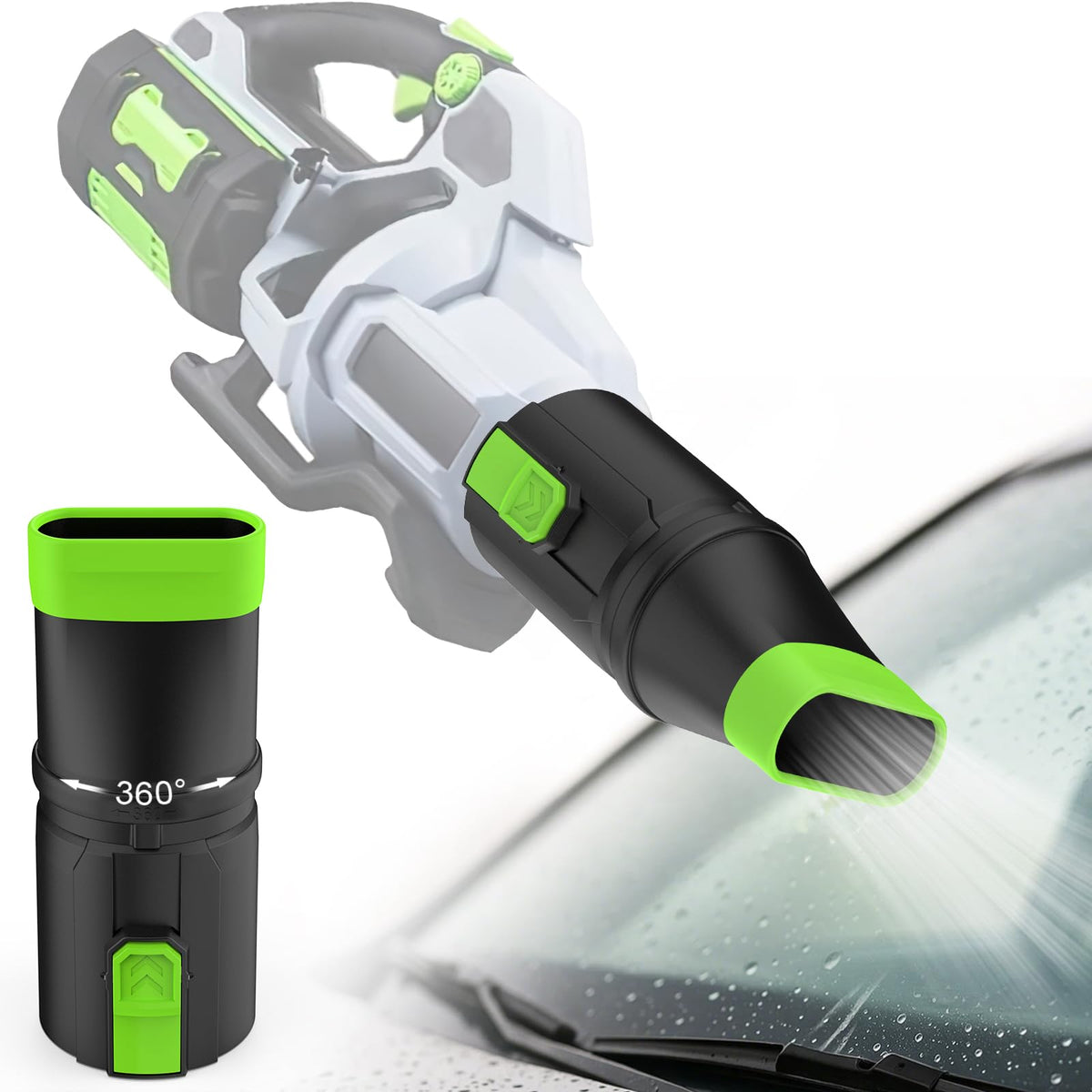 Sealegend car drying nozzle attached to EGO 530 for efficient water removal