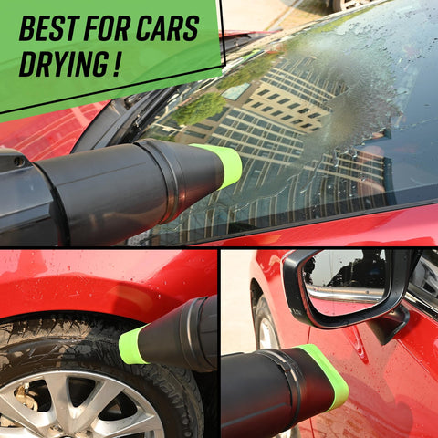 Sealegend car drying nozzle with flat 360° head for tight gaps
