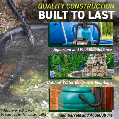 Sealproof 1-1/2 inch ID tubing suits aquariums and water gardens.