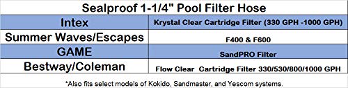 Sealproof made-in-usa pool hose demonstrates durable, rigid yet flexible construction.