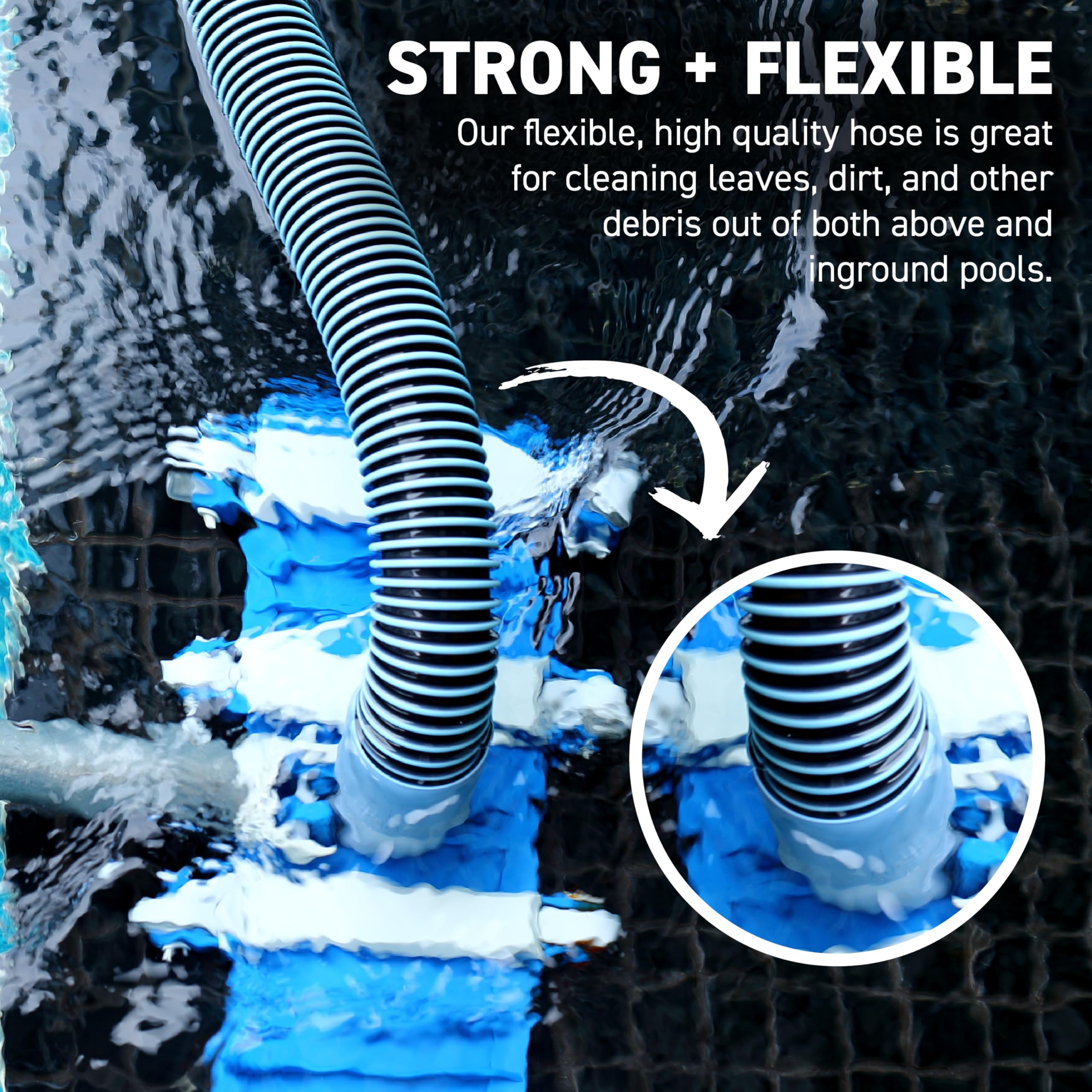 Sealproof hose being primed with water before use
