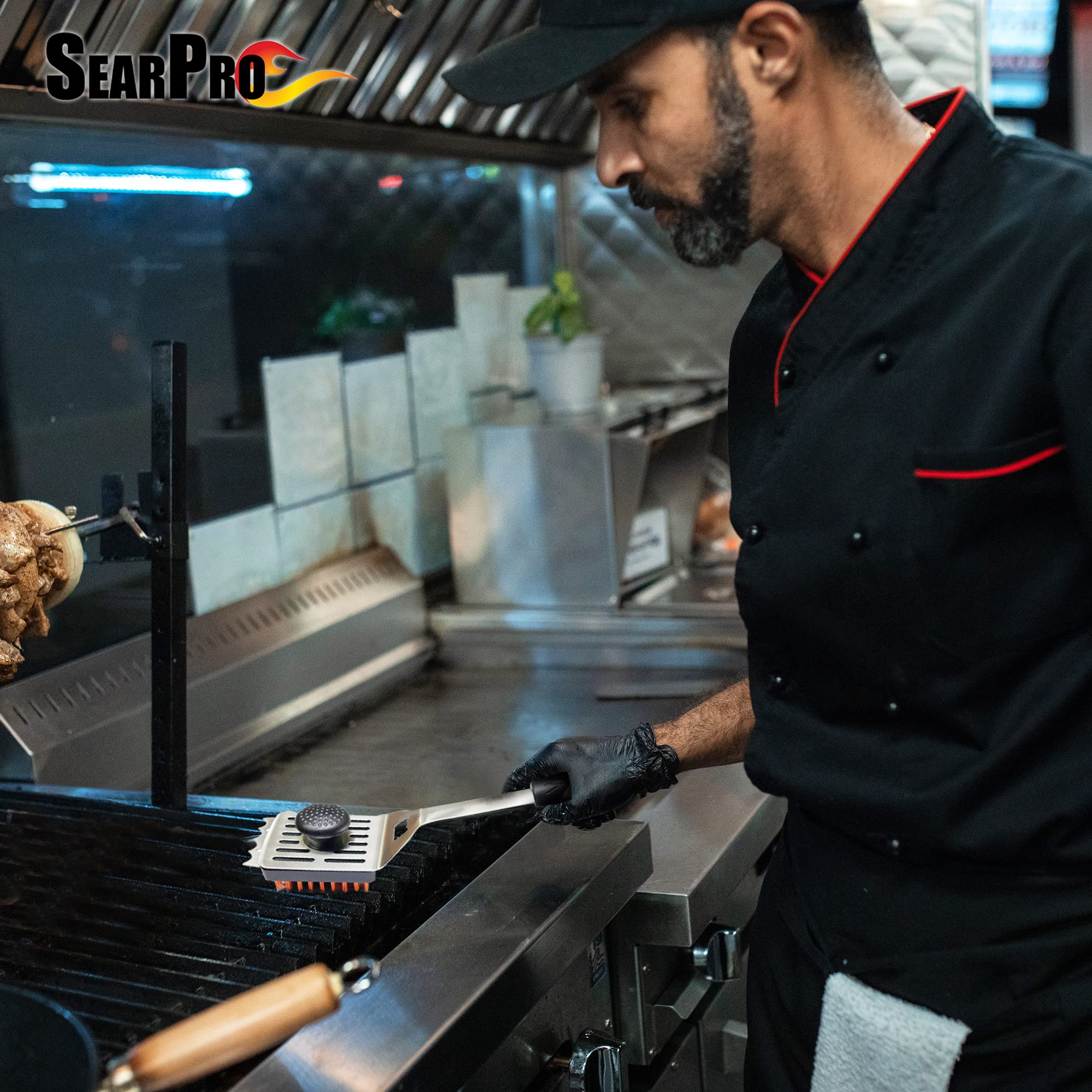 SearPro compatible with cast iron and Blackstone grills.