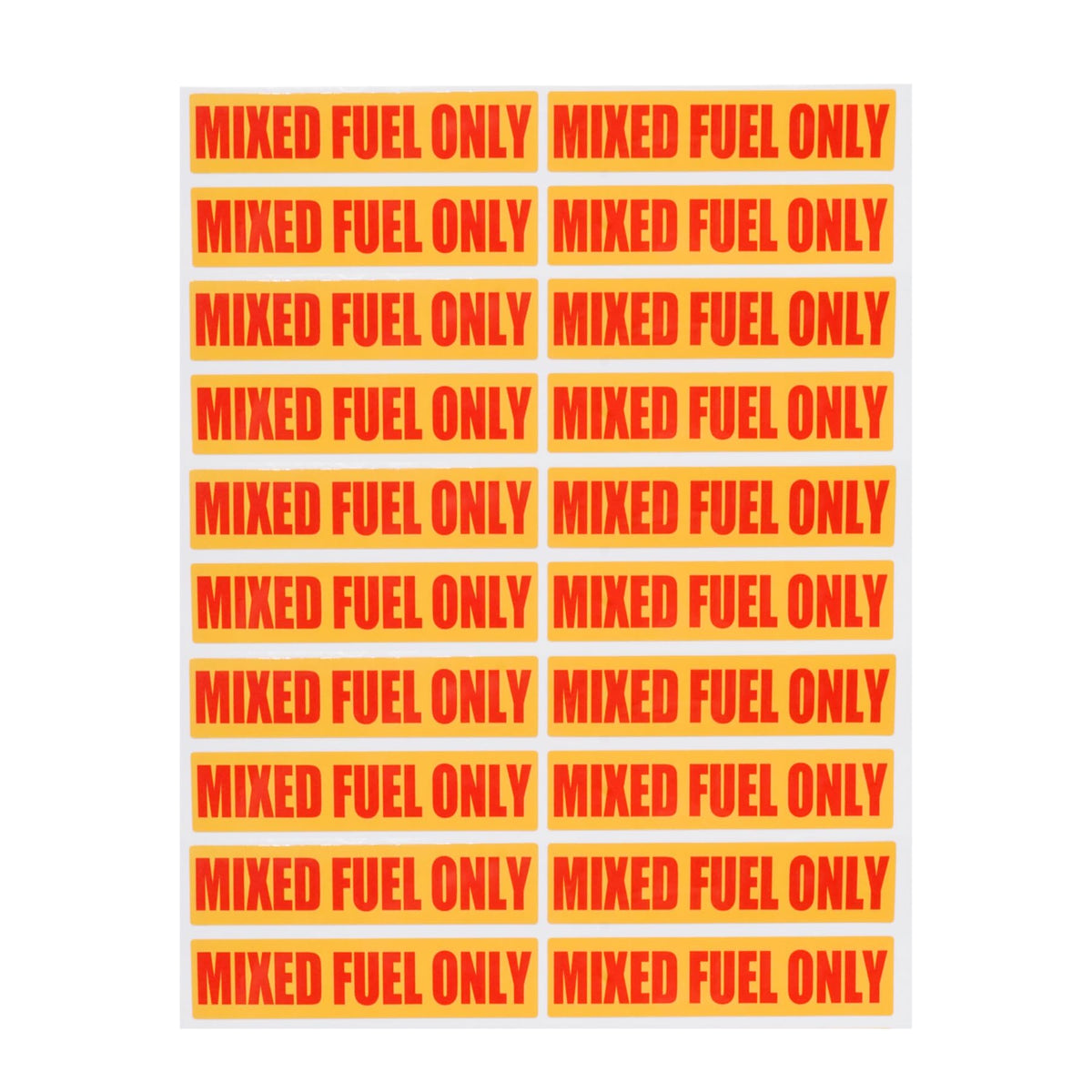 SeaSierra mixed fuel-only decal 20pcs for quick fuel labeling on outdoor equipment.