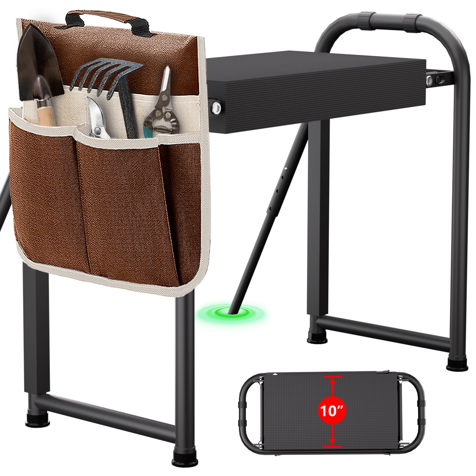 Seasky foldable garden kneeler anti-tip base for stable kneeling on uneven ground.