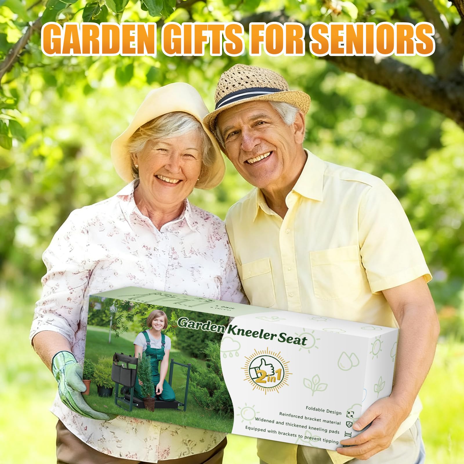 Seasky garden stool and seat combination for flexible gardening use.