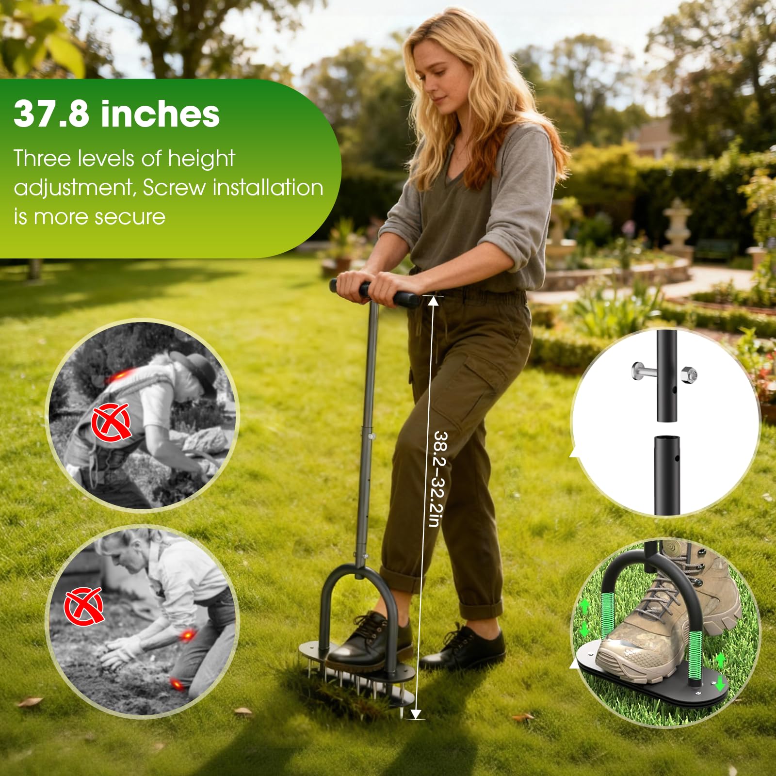Seasky lawn aerator foot plate for stable stance