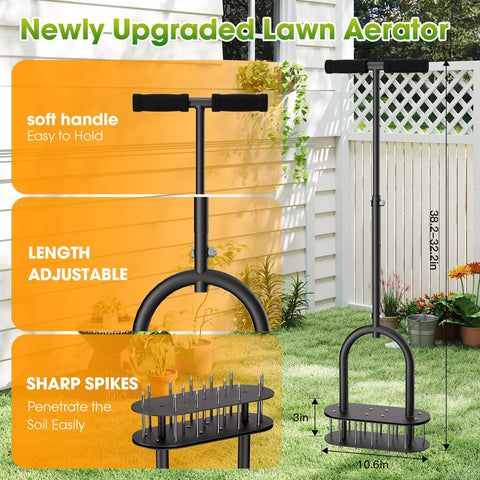 Seasky lawn aerator spikes retracted for safe storage