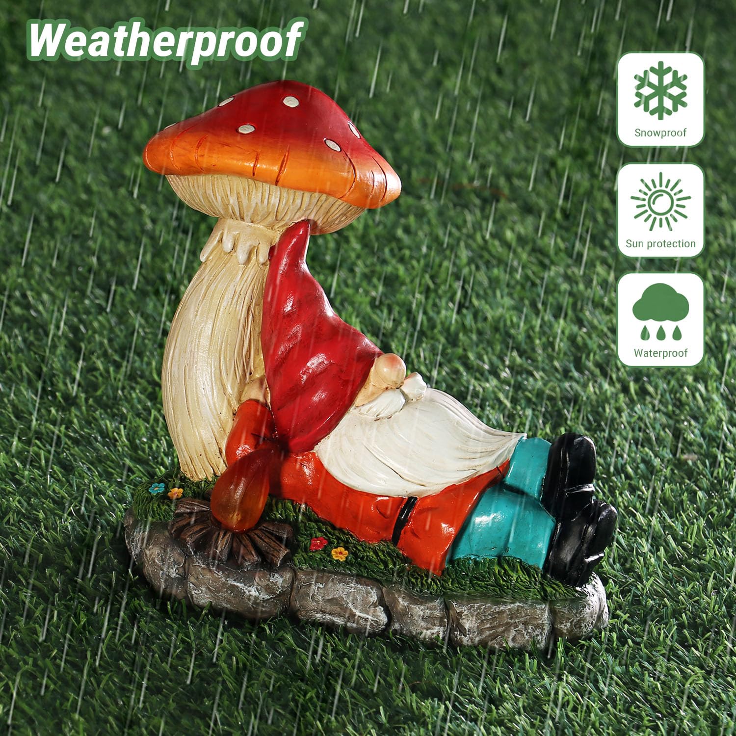 Season 2 Season solar-powered gnome figures offer energy-efficient lighting