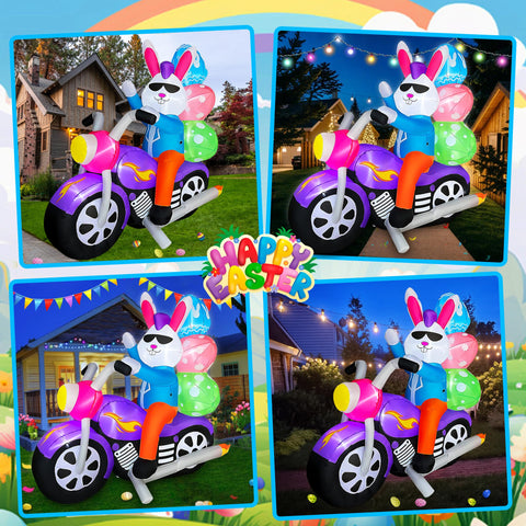 SEASONBLOW easy setup bunny with built-in fan for quick outdoor display