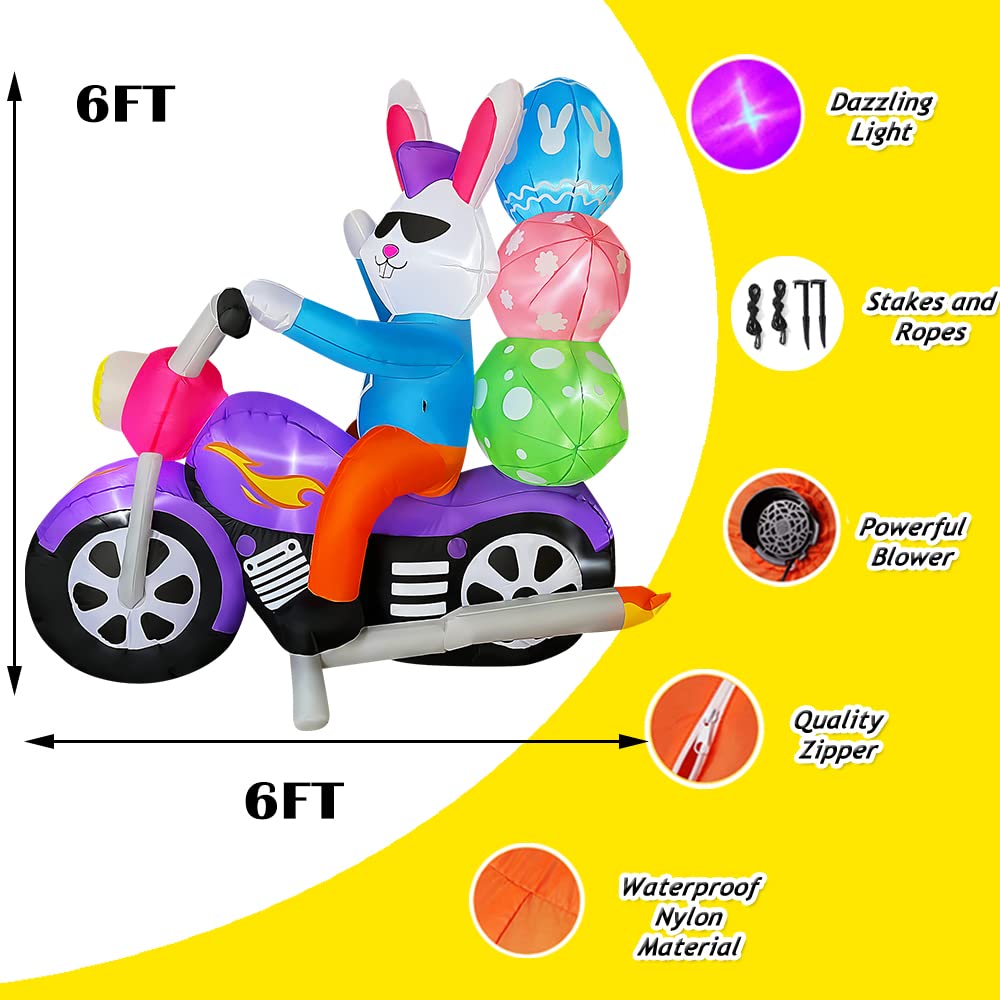 SEASONBLOW Easter bunny inflates indoors or outdoors for versatile displays