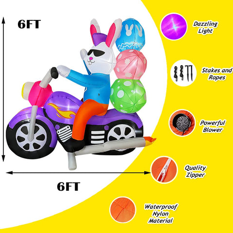 SEASONBLOW Easter bunny inflates indoors or outdoors for versatile displays
