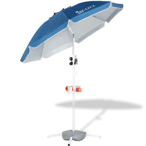 Seazul 6.5ft sun shade umbrella top provides broad outdoor shade