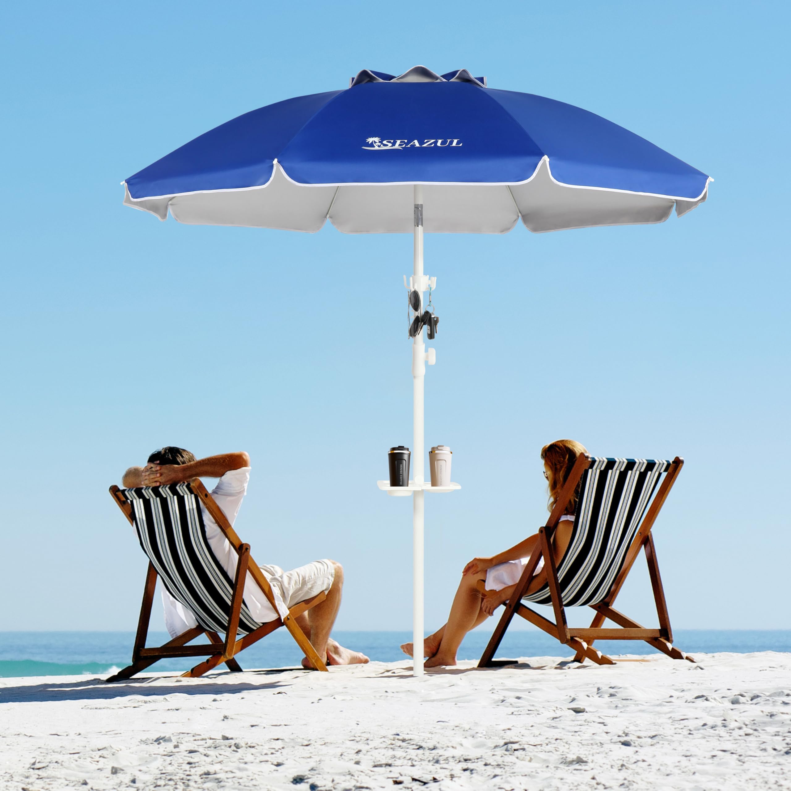 Seazul inner coating helps block UV rays for enhanced shade quality.