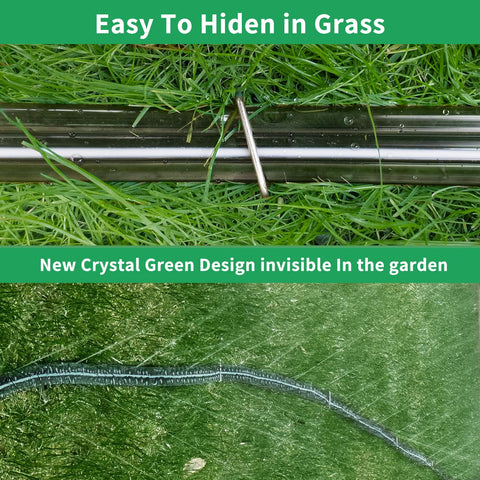 Hose can connect to extend length for larger gardens.