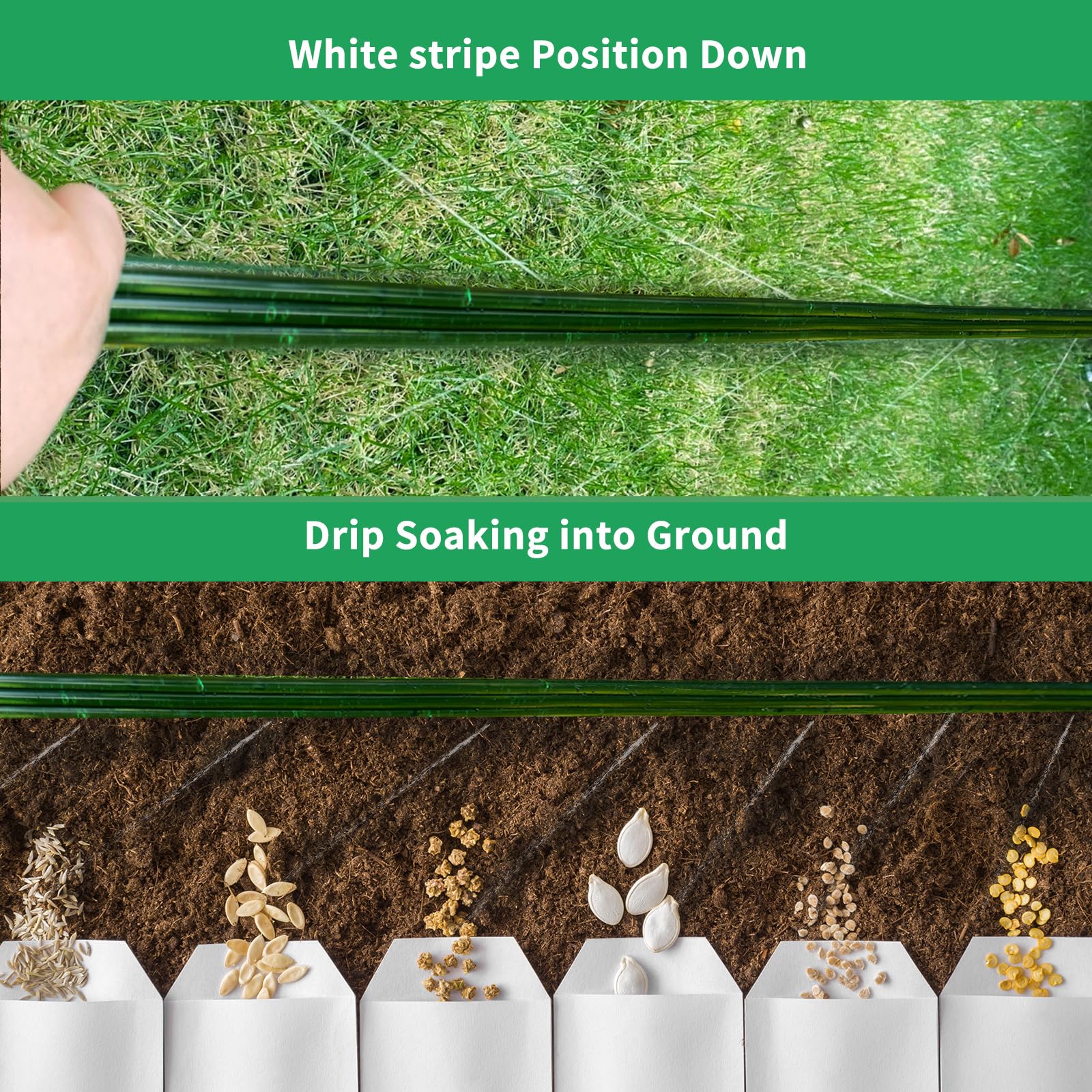 Secbulk hose stakes 11-inch steel keep lines flat and untangled.