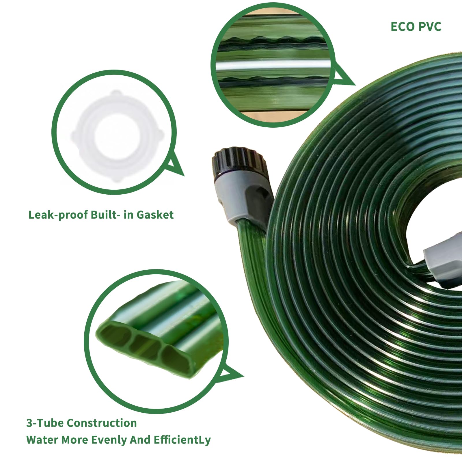 Secbulk three-tube spray pattern covers 3 to 11 feet.