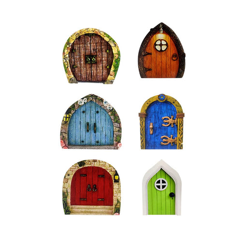 Secfanya GDDFZ six-pack fairy doors for trees invite whimsy to your garden.