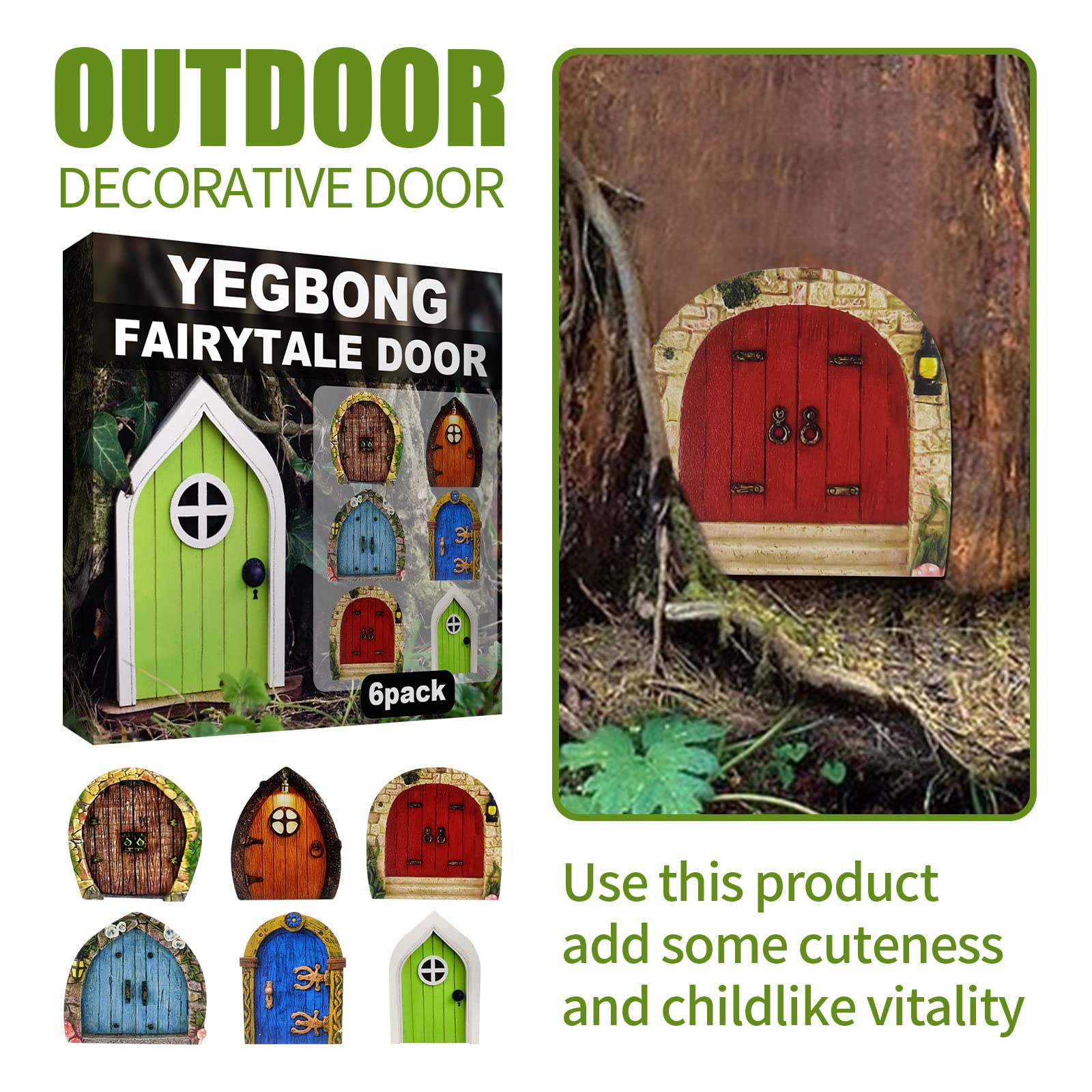 Secfanya GDDFZ fairy garden entrance doors for creative outdoor displays.