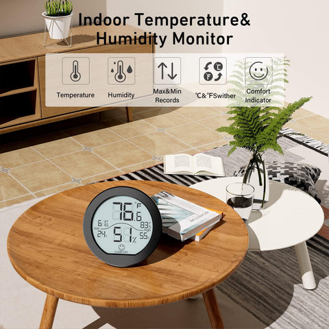 SECRUI hygrometer wall mount installation saves space.