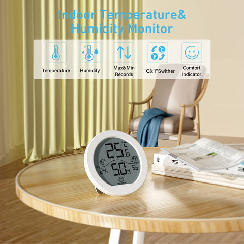 SECRUI KR-TH1 digital display readouts help monitor room climate quickly