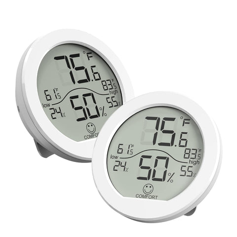 SECRUI TH1 room display shows current temperature and humidity for precise home comfort.