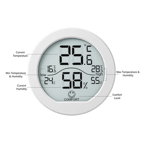 SECRUI TH1 wall mount option keeps humidity and temperature data clearly visible on a wall.