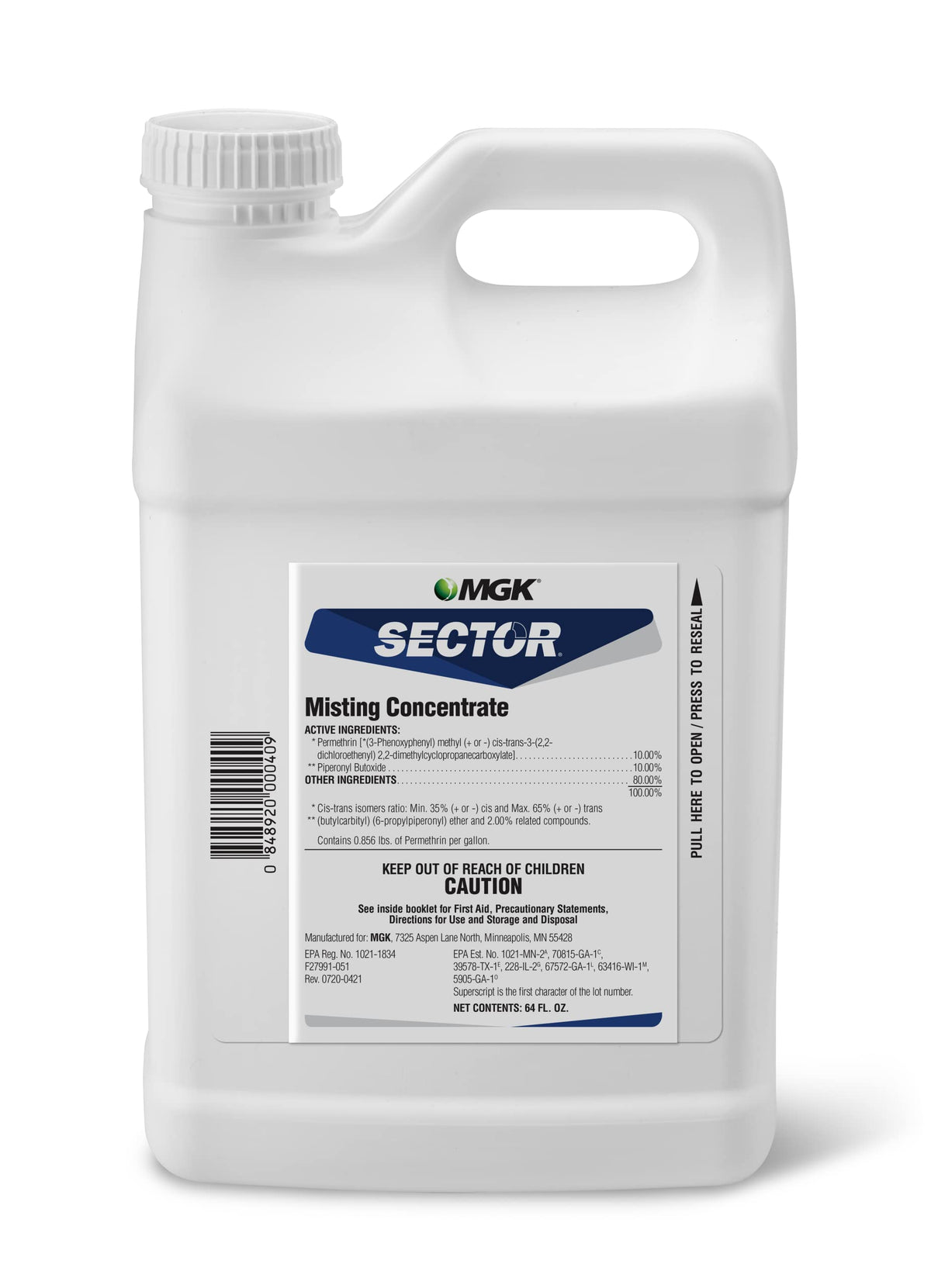 Sector Mosquito Misting refill 64 oz bottle for MistAway systems deters outdoor pests