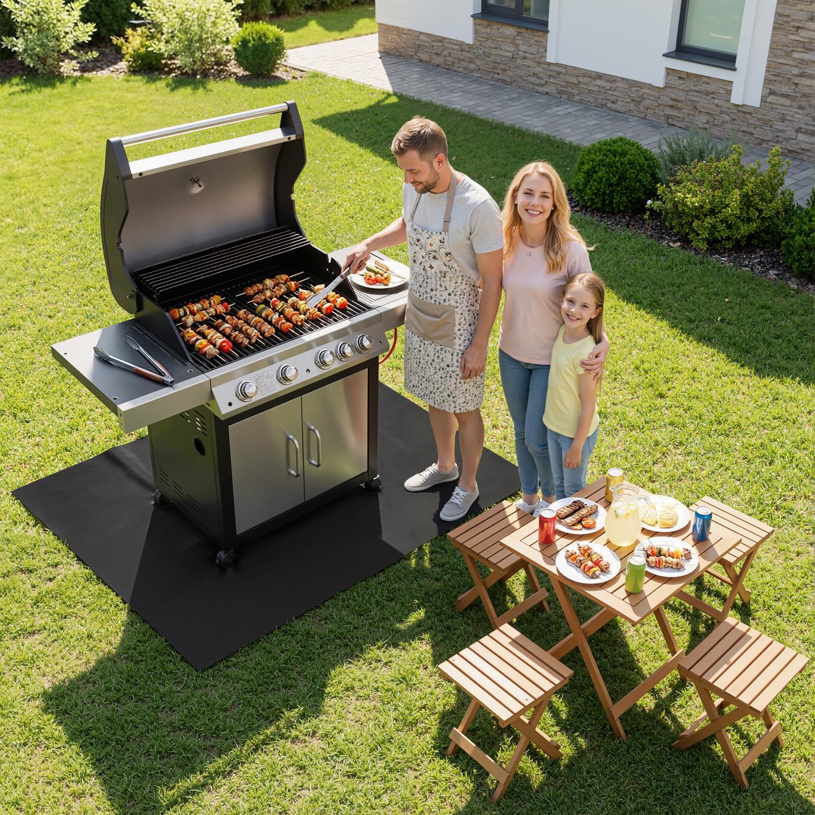 SecuCaptain fire pit mat: avoid direct flames to extend life.